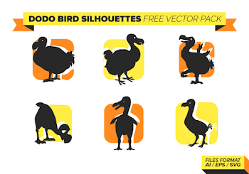 Dodo Bird Silhouettes Free Vector Pack