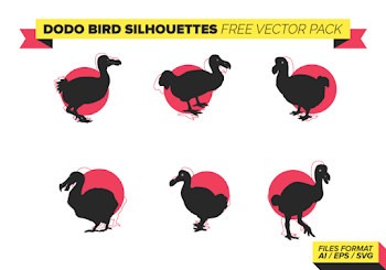 Dodo Bird Silhouettes Free Vector Pack