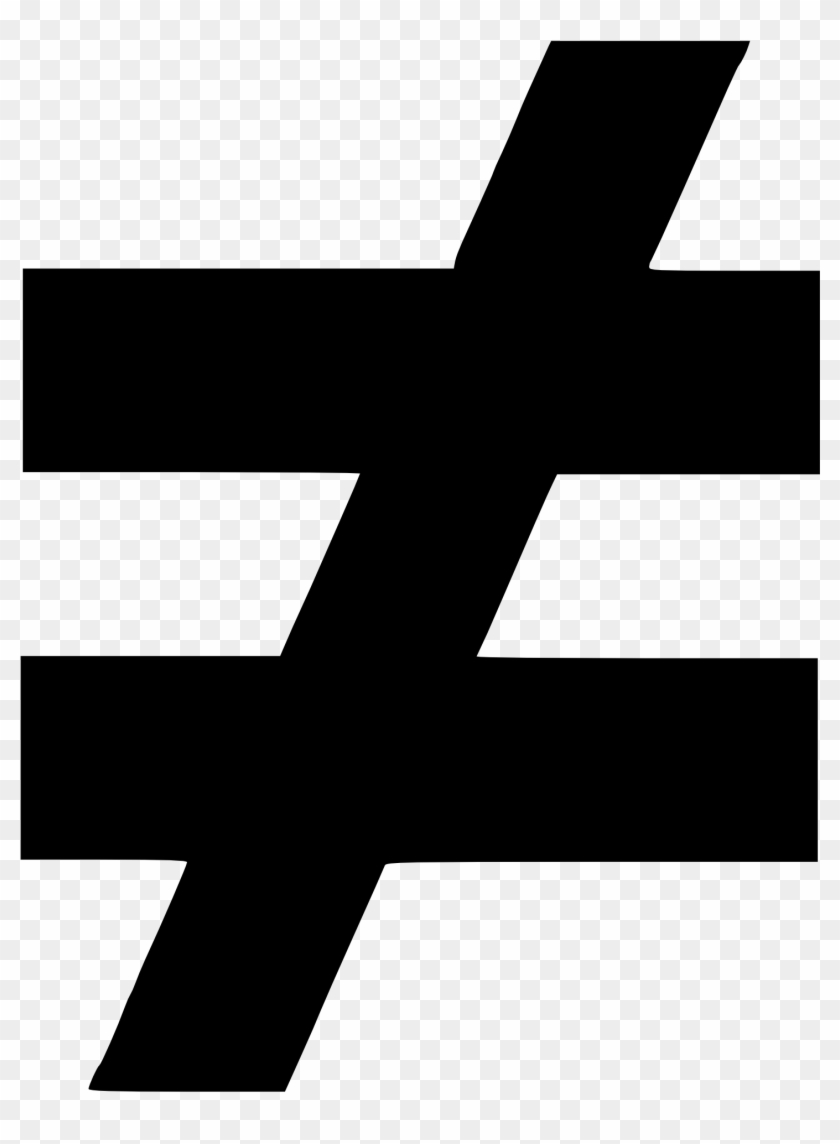 Does Not Equal Clipart - Not Equal To Sign