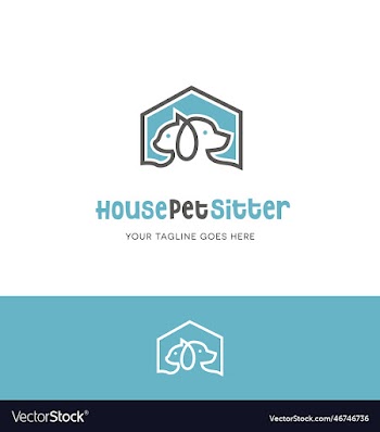 dog and cat logo design for pet services business