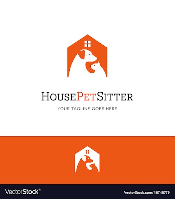 dog and cat logo design for pet services business
