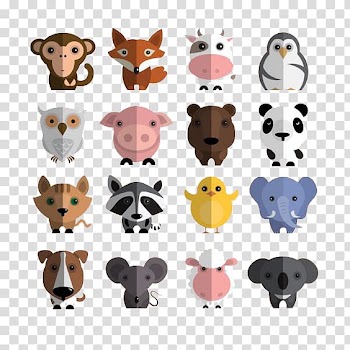 Dog Animal , Shadow black and white animals set transparent background PNG clipart