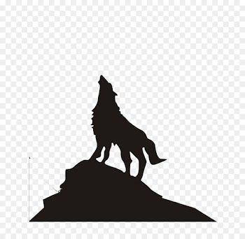 Dog Arctic wolf Dire wolf Eastern wolf Black wolf - Wolf silhouette on the mountain 