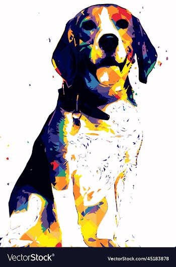 dog art colorful creative poster image