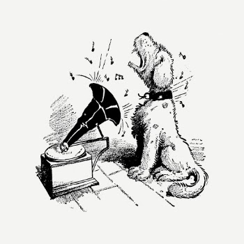 Dog barking to music illustration, | Free PSD - rawpixel