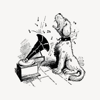 Dog barking to music illustration, | Free Vector - rawpixel