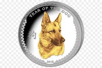 Dog breed Coin German Shepherd Silver Gold - Coin 