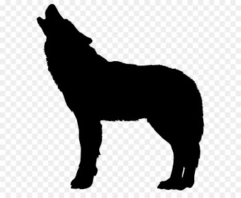Dog breed Horse Black and white - Howling Wolf Silhouette PNG Transparent Clip Art Image 