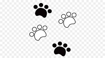 Dog Cartoon Clip art - Black and white pet footprints 