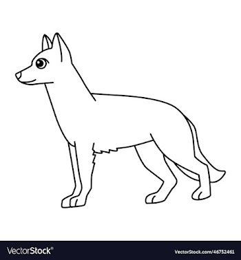 dog cartoon coloring page for kids