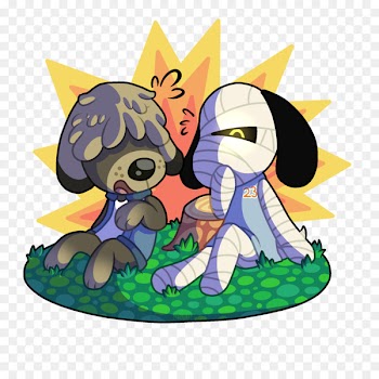 Dog Cartoon Humour Vertebrate Illustration - animalcrossing design element 