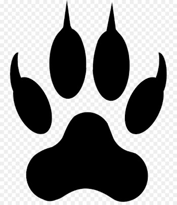 Dog Cat Paw Coyote Clip art - paw prints 