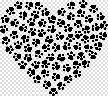 Dog Cat Paw T-shirt Heart, posters transparent background PNG clipart