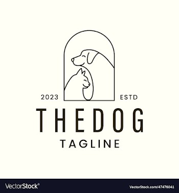 dog cat pet house shop logo