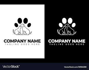 dog cat veterinary clinic logo template