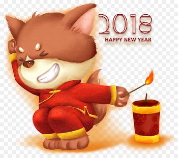 Dog Chinese New Year Firecracker Image Cartoon - canis familiaris 