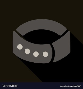 Dog collar icon in cartoon style for web vector image