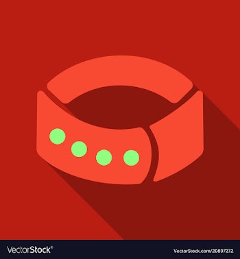 Dog collar icon in cartoon style for web vector image