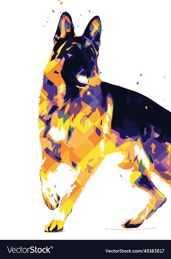 dog colorful creative poster image