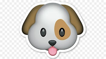 Dog Emoji Emoticon Sticker Smiley - Dog 