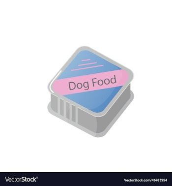 dog food in metal container