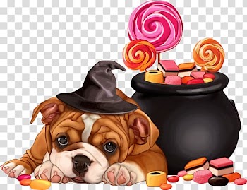 Dog halloween candy transparent background PNG clipart
