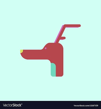 Dog head with horns Christmas vector image