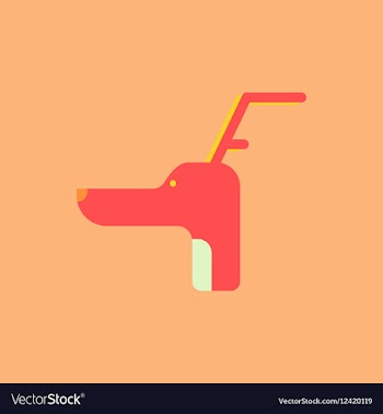 Dog head with horns Christmas vector image