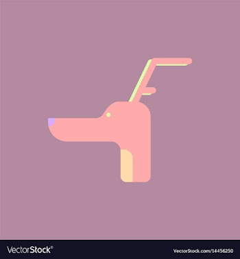 Dog head with horns christmas vector image