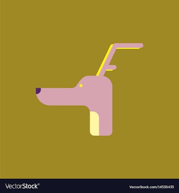 Dog head with horns christmas vector image
