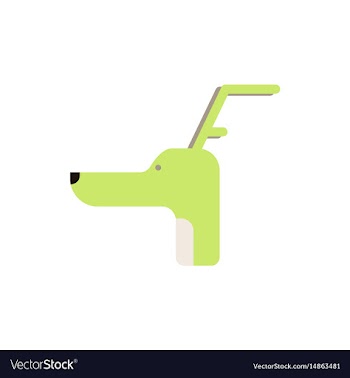 Dog head with horns christmas vector image