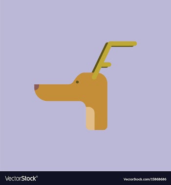 Dog head with horns christmas vector image