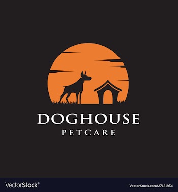 Dog house logo design inspiration vector image