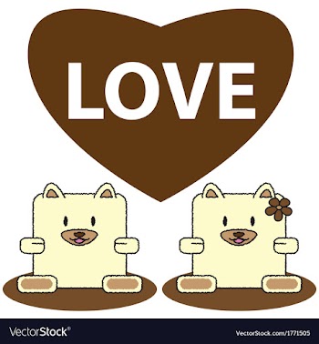  					Dog in love vector image														