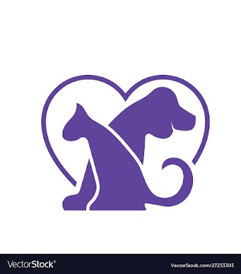 Dog love dog logo template vector image