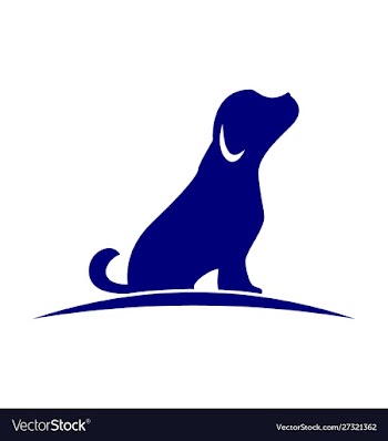 Dog love dog logo template vector image