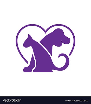 Dog love dog logo template vector image