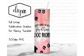 Dog Mom - Sublimation Graphic For Skinny Tumbler