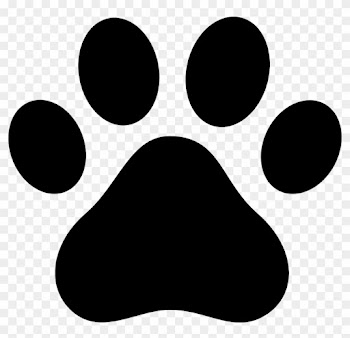 Dog Paw Clip Art Black Paw Print Silhouette Dog Art - Paw Patrol Paw Print
