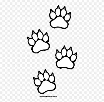 Dog Paw Print Clip Art Free Dog Clipart - Tiger Paw Clip Art Black And White