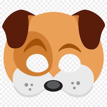 Dog Puppy Sticker Mask - masquerade 