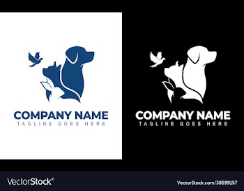 dog rabbit bird creative logo template