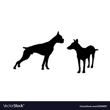  					Dog silhouettes vector image														