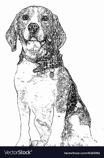 dog sketch creative poster image