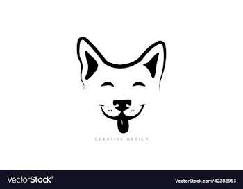 dog smile creative logo