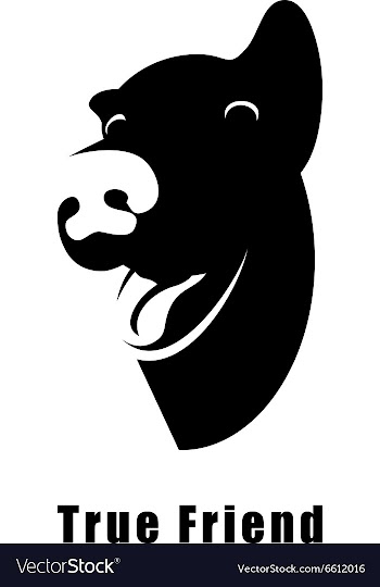 Dog true friend vector image