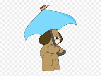 Dog Under Umbrella Clip Art - Dog With Umbrella Clipart