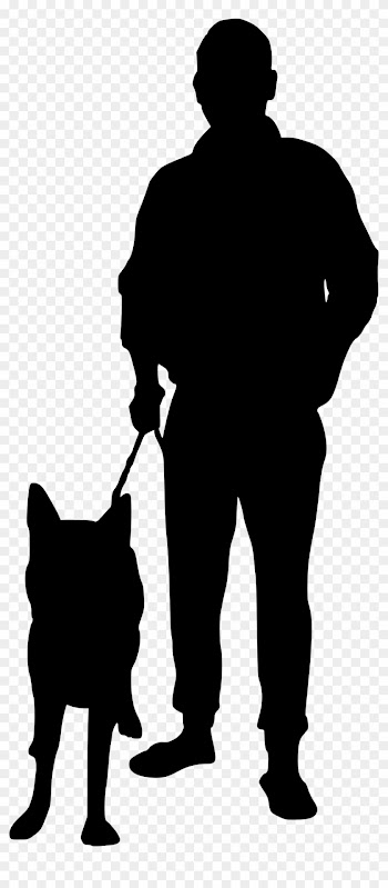 Dog Walking Silhouette - People Walking Silhouette Png