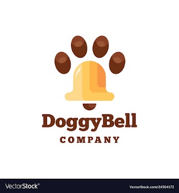 Doggy bell icon logo design vector image