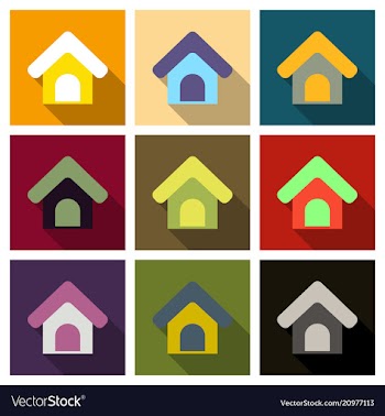 Doghouse icon style designed for web and software vector image
